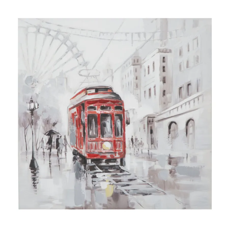 OBRAZ NA PŁÓTNIE TRAM-B- 80X3X80 cm